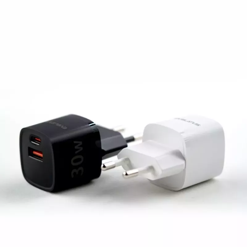 Evelatus USB-A a USB-C 30W Max EU nabíjačka biela