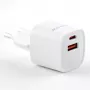 Evelatus USB-A a USB-C 30W Max EU nabíjačka biela