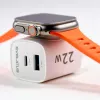 Evelatus 2 v 1 nabíjačka 20W Max USB-C+USB-A:15W Max USB-C+USB-A+bezdrôtové:15W+2W 17W Max biela