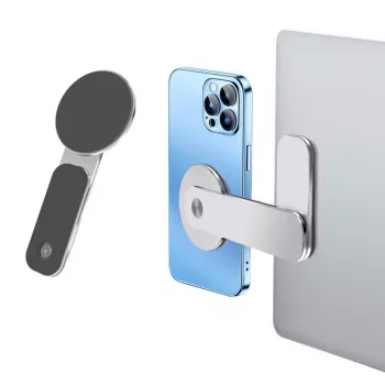 iLike Universal P65 hliníkový bočný magnetický držiak na monitor pre smartfón strieborný