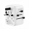 EVELATUS 35W svetový cestovný adaptér s 1 PD USB-C, 2 USB-C, 2 USB-A, biely