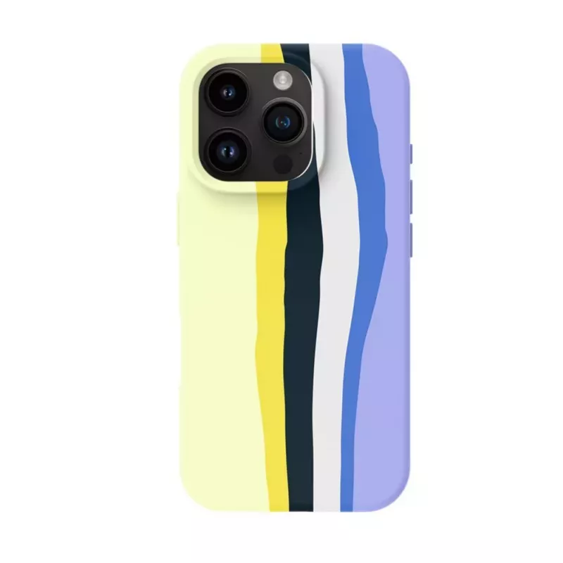 Evelatus Apple iPhone 16 Pro Max viacfarebné silikónové puzdro s MagSafe Ceramic White