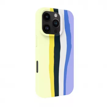 Evelatus Apple iPhone 16 Pro Max viacfarebné silikónové puzdro s MagSafe Ceramic White