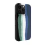 Evelatus Apple iPhone 16 Pro viacfarebné silikónové puzdro s MagSafe Aqua Blue