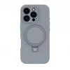 Evelatus Apple iPhone 16 Pro Premium MagSafe so stojanom Soft Touch silikónové puzdro strieborné