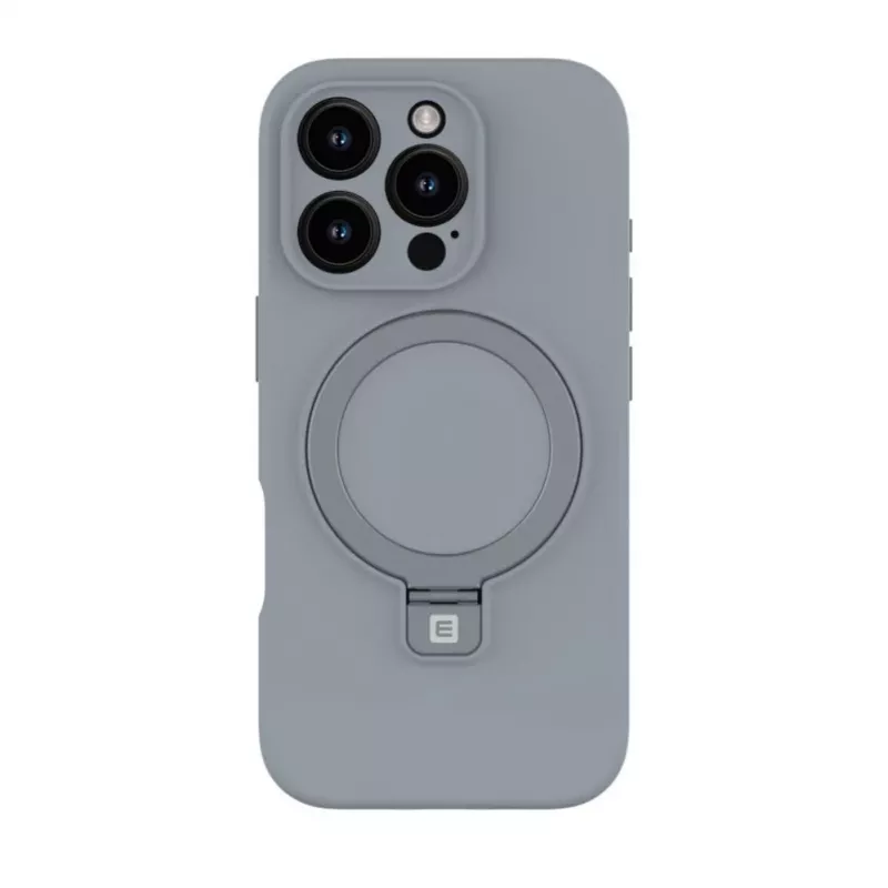 Evelatus Apple iPhone 16 Pro Premium MagSafe so stojanom Soft Touch silikónové puzdro strieborné