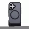 Evelatus Apple iPhone 16 pogumované puzdro MagSafe so stojanom Black