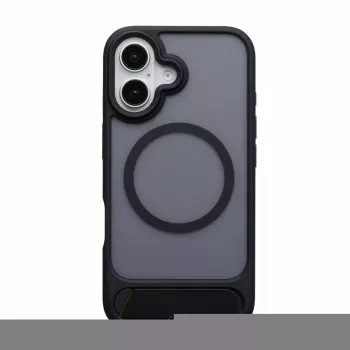 Evelatus Apple iPhone 16 pogumované puzdro MagSafe so stojanom Black