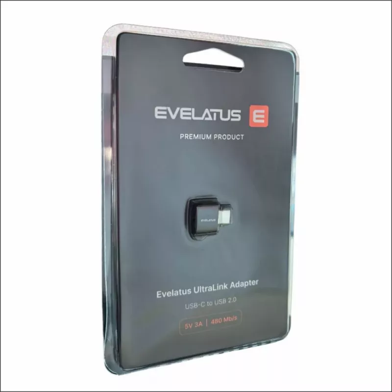 Evelatus UltraLink OTG adaptér USB-C na USB 3.0 5V 3A 5 Gbps čierny