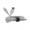 Evelatus kábel USB-A na USB-C 2M hliníkové puzdro pletený biely