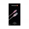 Evelatus kábel USB-A na USB-C 2M pletený nylon hliníkové puzdro ružový