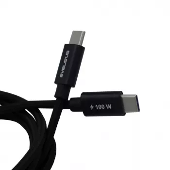 Evelatus Flex Cable Pro USB 2.0 Type-C na Type-C 1,2M 100W 5A čierny