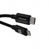 Evelatus AutoSpring špirálový kábel USB A na Lightning 1.2M kábel čierny