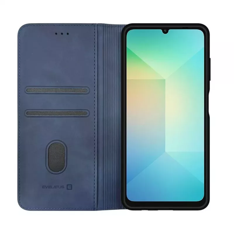Evelatus Samsung Galaxy A06 knižné puzdro tmavomodré