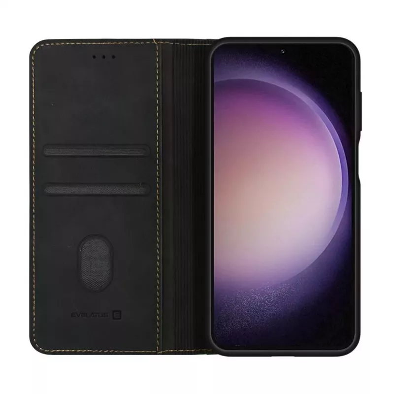 Evelatus Samsung Galaxy S24 knižné puzdro čierne