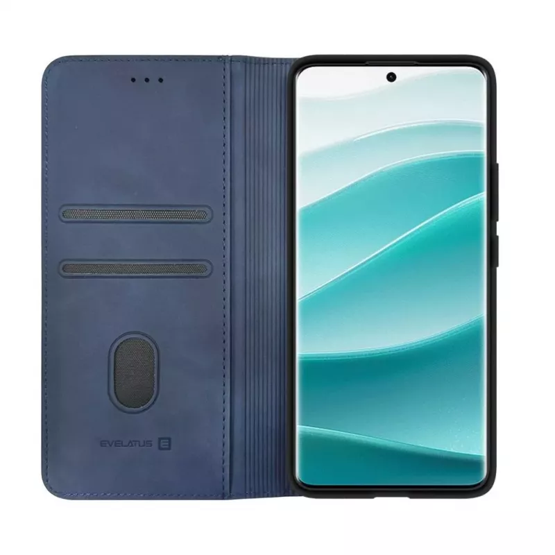 Evelatus Xiaomi Redmi Note 14 Pro 4G / Poco X7 knižné puzdro tmavomodré