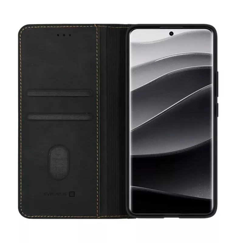 Evelatus Xiaomi Redmi Note 14 Pro Plus puzdro kniha čierna