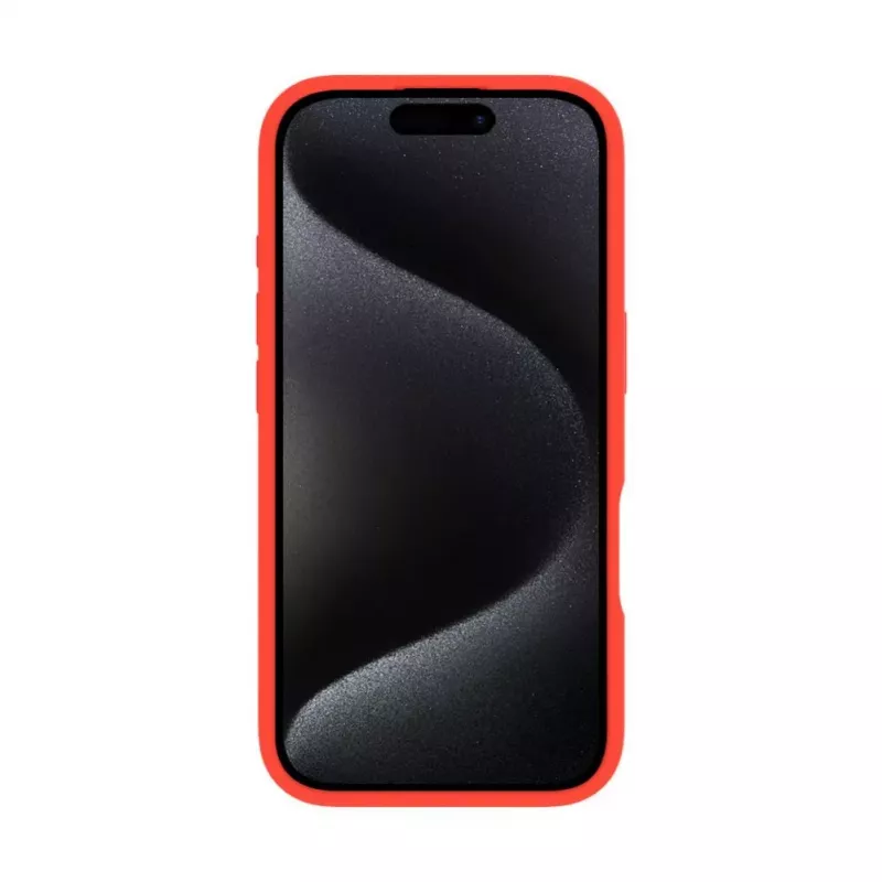 Evelatus Apple iPhone 16 Premium MagSafe so stojanom silikónové puzdro Soft Touch červená