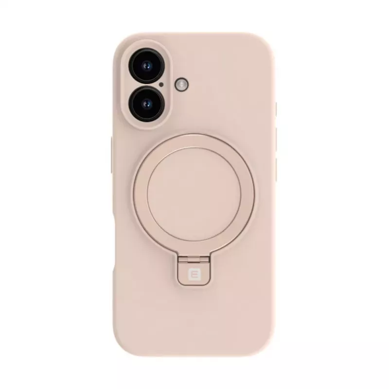 Evelatus Apple iPhone 16 Premium MagSafe so stojanom silikónové puzdro Soft Touch ružový piesok