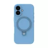 Evelatus Apple iPhone 16 Premium MagSafe so stojanom silikónové puzdro Soft Touch modrá