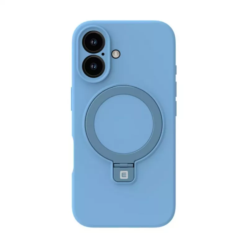 Evelatus Apple iPhone 16 Premium MagSafe so stojanom silikónové puzdro Soft Touch modrá