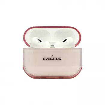 Evelatus Apple AirPods Pro 2 TPU ochranné puzdro transparentné ružová