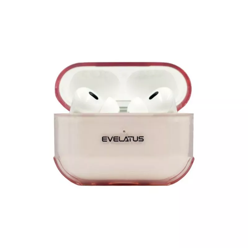 Evelatus Apple AirPods Pro 2 TPU ochranné puzdro transparentné ružová