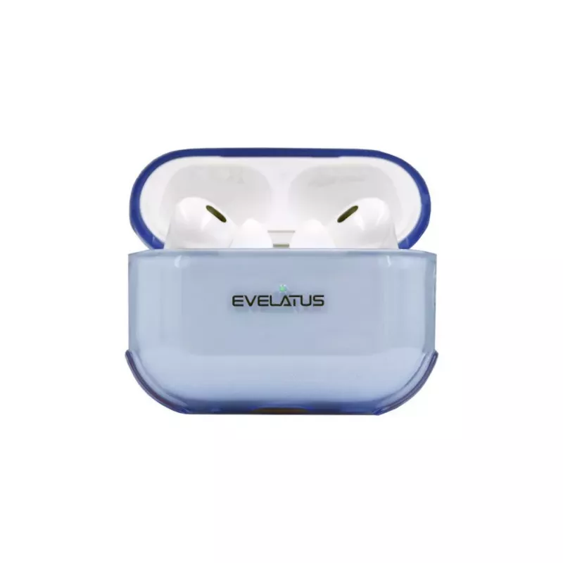 Evelatus Apple AirPods Pro 2 TPU ochranné puzdro transparentné modrá