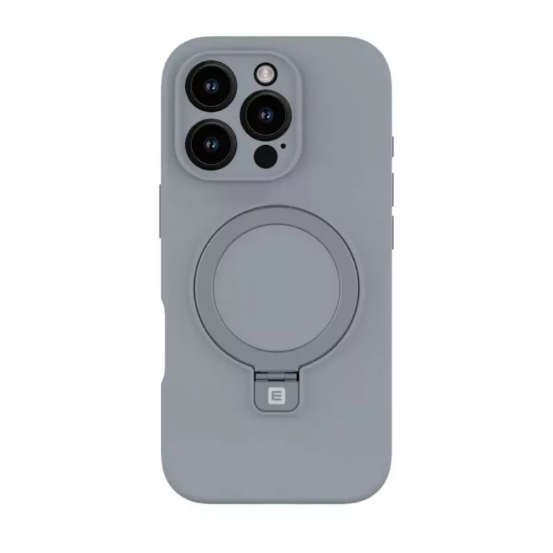 Evelatus Apple iPhone 16 Pro Max Premium MagSafe so stojanom silikónové puzdro Soft Touch strieborná