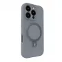 Evelatus Apple iPhone 16 Pro Max Premium MagSafe so stojanom silikónové puzdro Soft Touch strieborná
