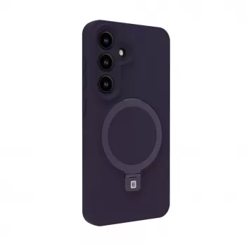 Evelatus Samsung Galaxy S25 Premium Magnetic s stojanom Soft Touch silikónové puzdro fialová