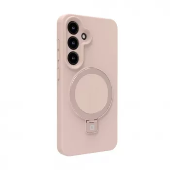 Evelatus Samsung Galaxy S25 Premium Magnetic s stojanom Soft Touch silikónové puzdro Pink Sand