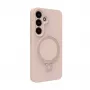 Evelatus Samsung Galaxy S25 Premium Magnetic s stojanom Soft Touch silikónové puzdro Pink Sand