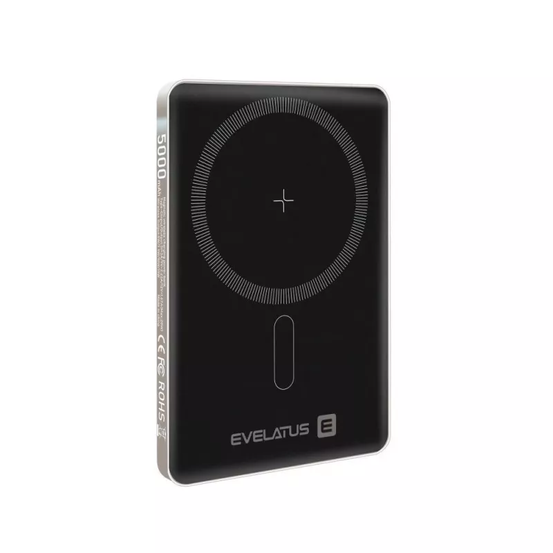 Evelatus PD20W 5000mAh Power Bank MagLink Elite s bezdrôtovým nabíjaním sivá