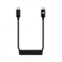 Evelatus AutoSpring špirálový kábel USB C na USB C 1,2M čierny