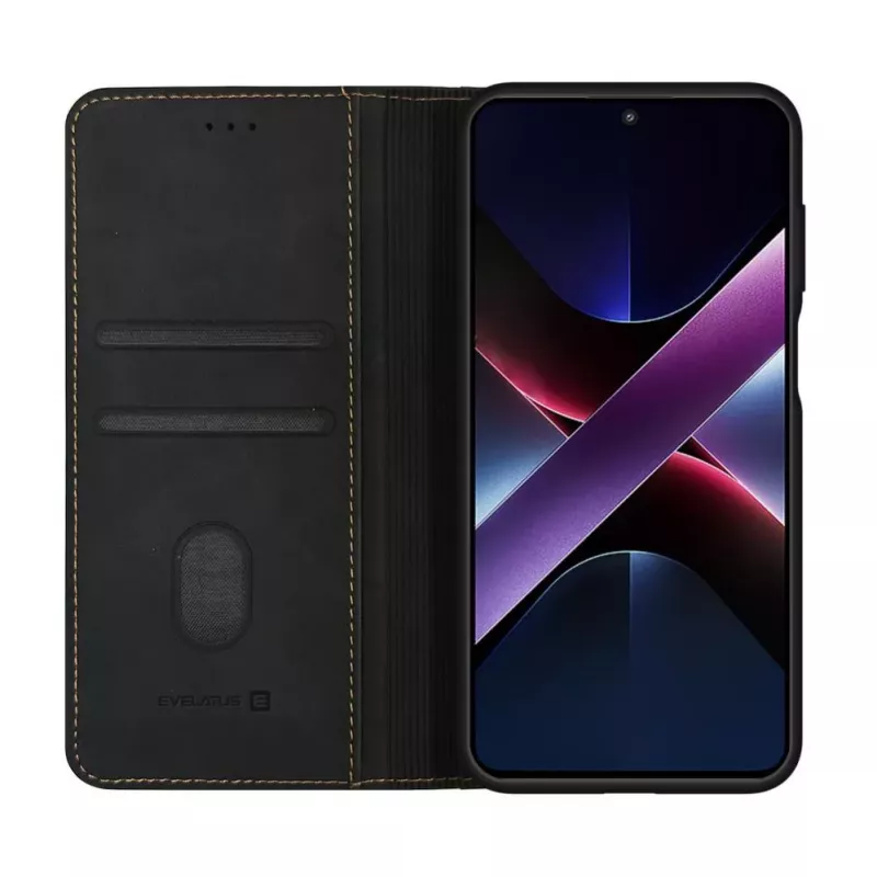 Evelatus Xiaomi Poco X7 Pro knižné puzdro folio čierne