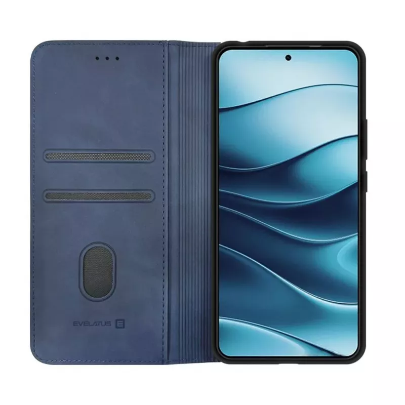 Evelatus Xiaomi Redmi Note 14 4G puzdro Book Case Folio tmavomodré