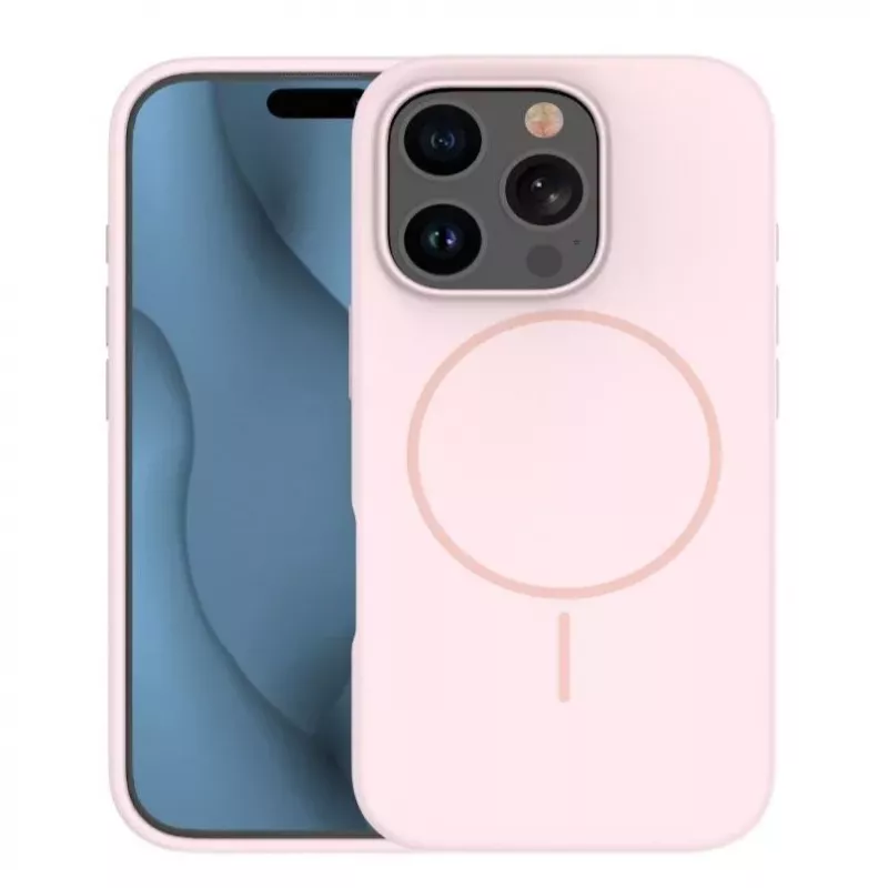 iLike Apple iPhone 16 Pro Soft Touch silikónové puzdro s magnetom svetloružové