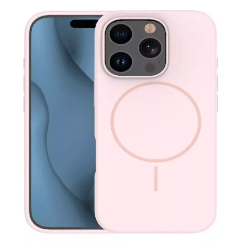 iLike Apple iPhone 16 Pro Max Soft Touch silikónové puzdro s magnetom svetloružové
