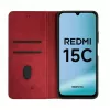 Evelatus Xiaomi Redmi 15C 4G/5G knižné puzdro folio červené