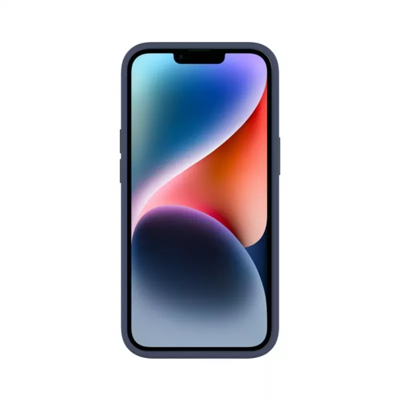 Evelatus Apple iPhone 14 / 13 prémiové magnetické silikónové puzdro Soft Touch tmavomodré