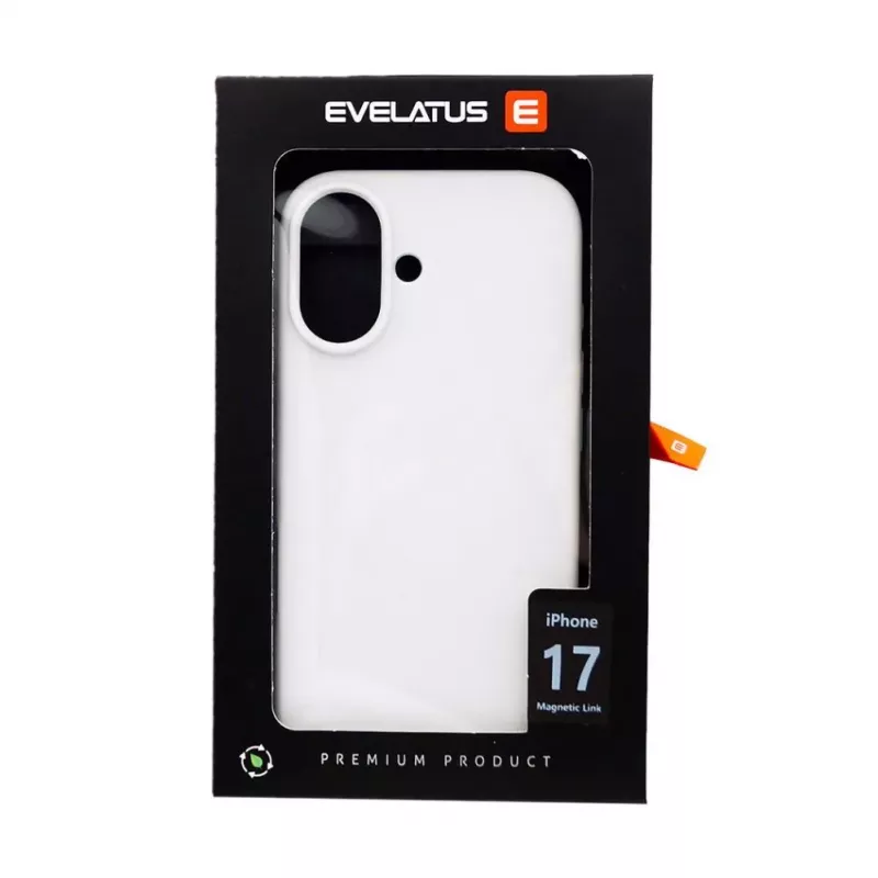 Evelatus Apple iPhone 17 prémiové MagSafe silikónové puzdro Soft Touch biele