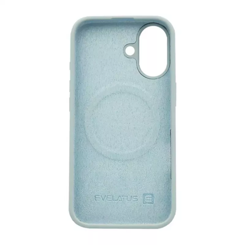 Evelatus Apple iPhone 17 prémiové MagSafe silikónové puzdro Soft Touch Mist Blue