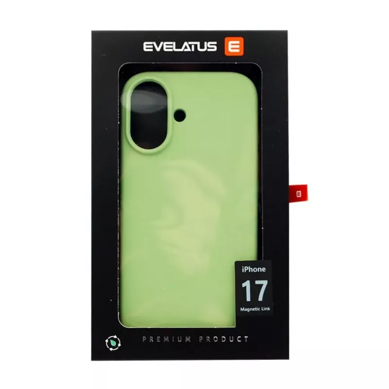 Evelatus Apple iPhone 17 prémiové MagSafe silikónové puzdro Soft Touch Sage
