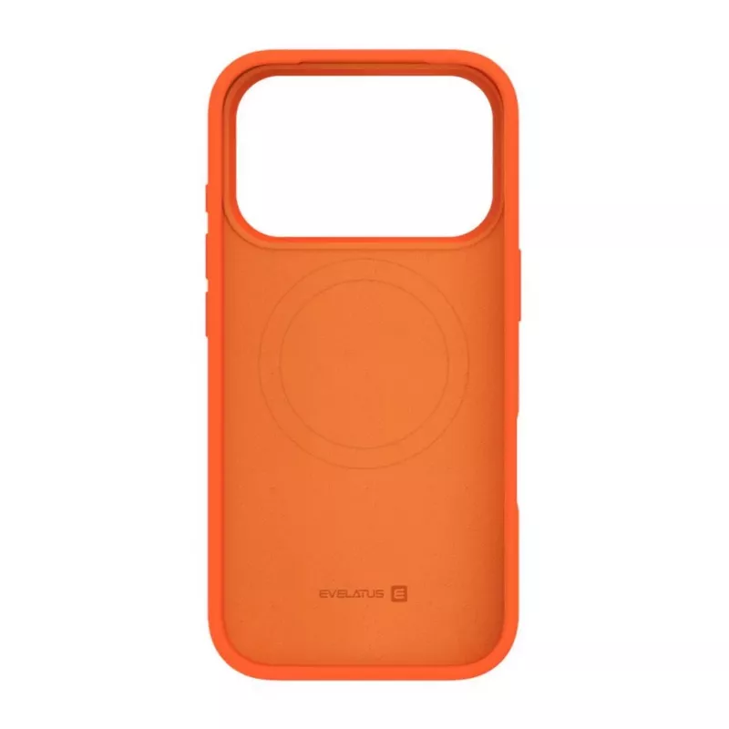 Evelatus Apple iPhone 17 Pro prémiové MagSafe silikónové puzdro Soft Touch oranžové