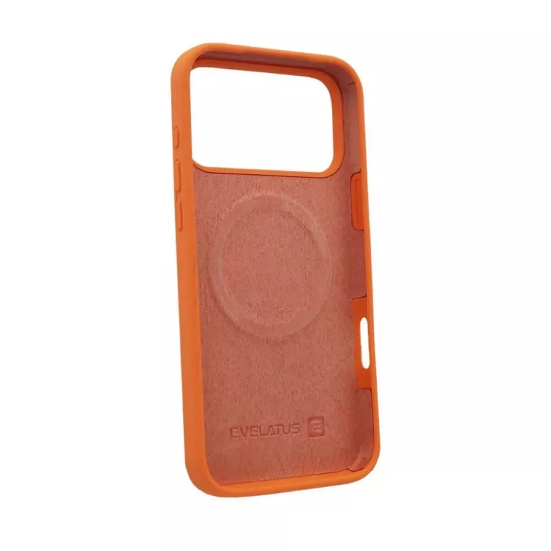 Evelatus Apple iPhone 17 Pro Max prémiové MagSafe silikónové puzdro Soft Touch Papaya