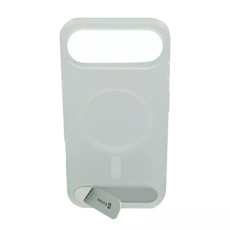 Evelatus Apple iPhone 17 Air pogumované puzdro MagSafe so stojanom strieborné