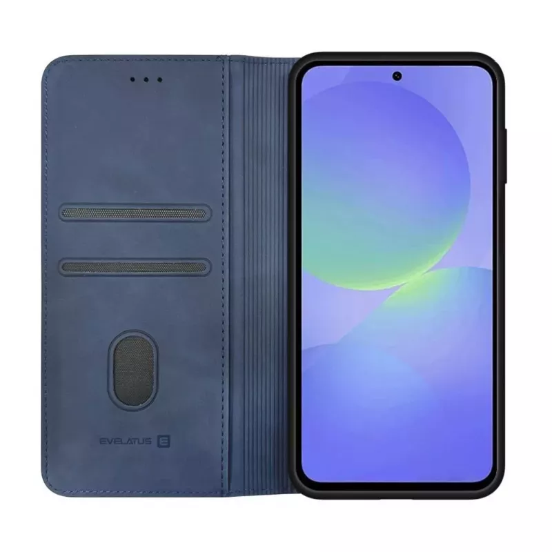 Evelatus Samsung Galaxy A37 Knižkové puzdro, tmavomodré