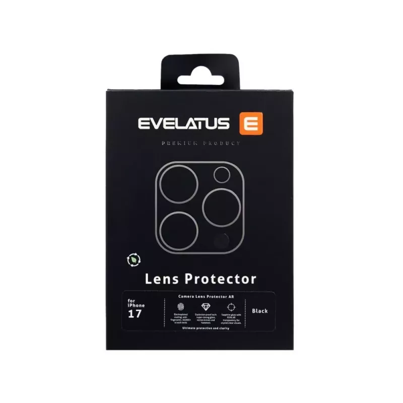 Evelatus Apple iPhone 17 Full Body Camera Lens Protection Premium čierna