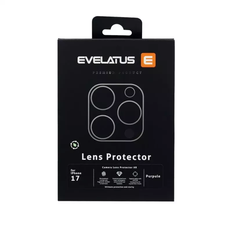 Evelatus Apple iPhone 17 Full Body Camera Lens Protection Premium fialová
